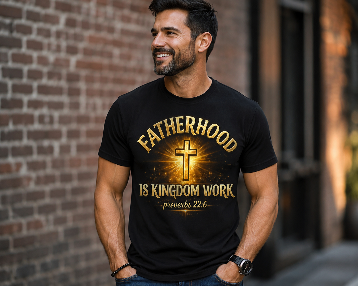 FATHERHOOD Gildan 5.3 oz. T-Shirt Father's Day