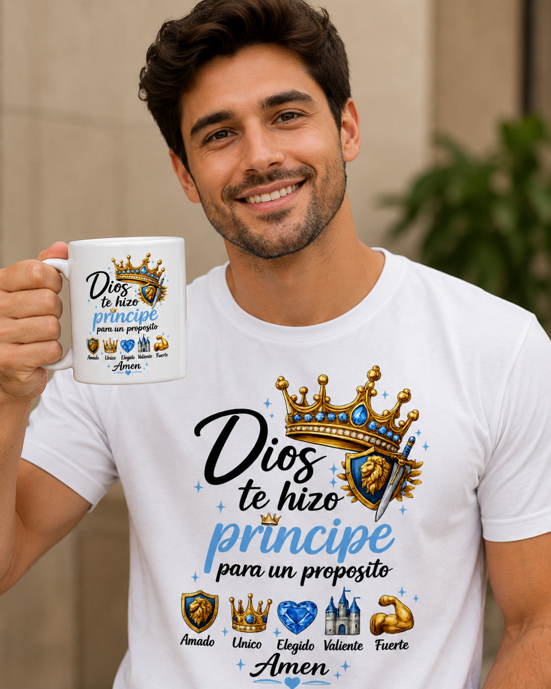 Dios Te hizo Gildan 5.3 oz. T-Shirt Father's Day