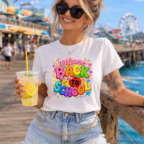Welcome Back to School Gildan 5.3 oz. T-Shirt New Arrival