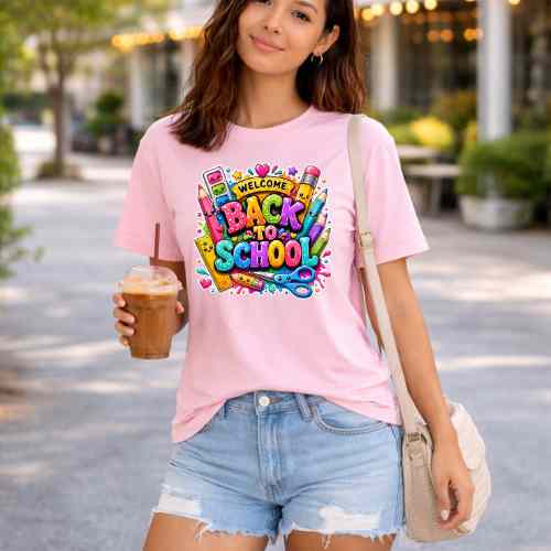 Fun Colorful Back to school Gildan 5.3 oz. T-Shirt New Arrival
