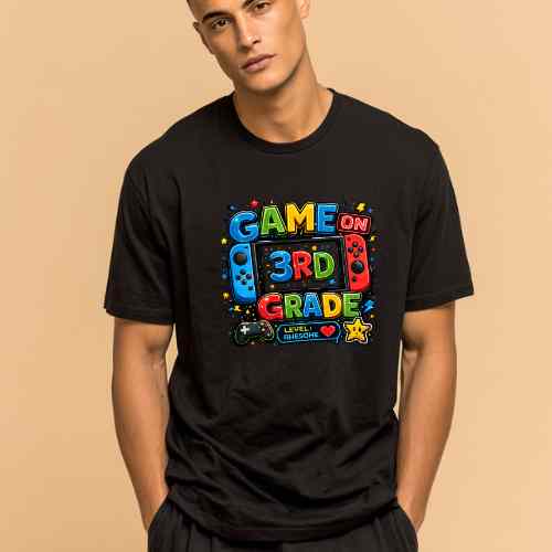 Game on 3rd Grade Gildan 5.3 oz. T-Shirt New Arrival