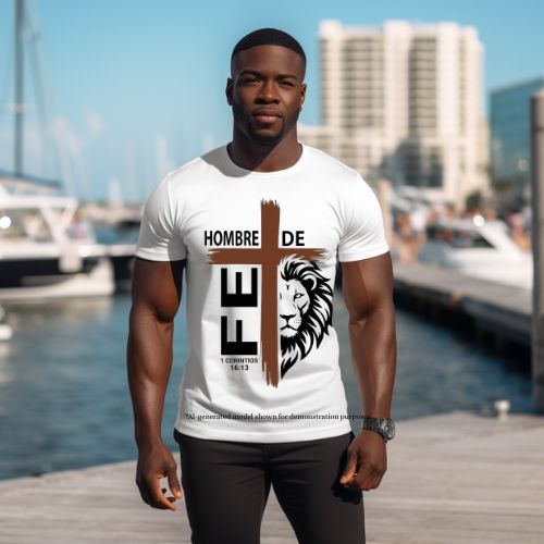 Hombre de fe Gildan 5.3 oz. T-Shirt Father's Day
