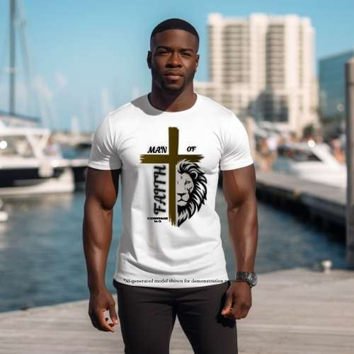 Man of faith Gildan 5.3 oz. T-Shirt Father's Day