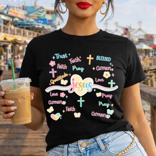 Jesus Gildan 5.3 oz. T-Shirt Teen Girls