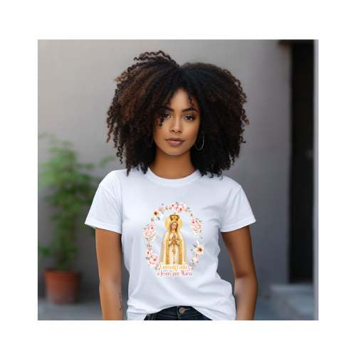 Virgen de la Medalla Milagrosa Gildan 5.3 oz. T-Shirt
