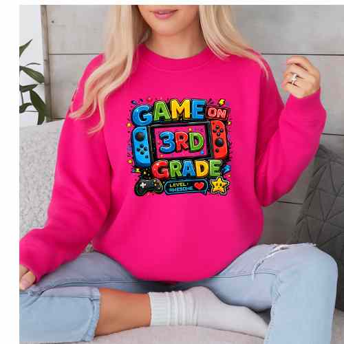 Game on 3rd Grade Gildan 5.3 oz. T-Shirt New Arrival