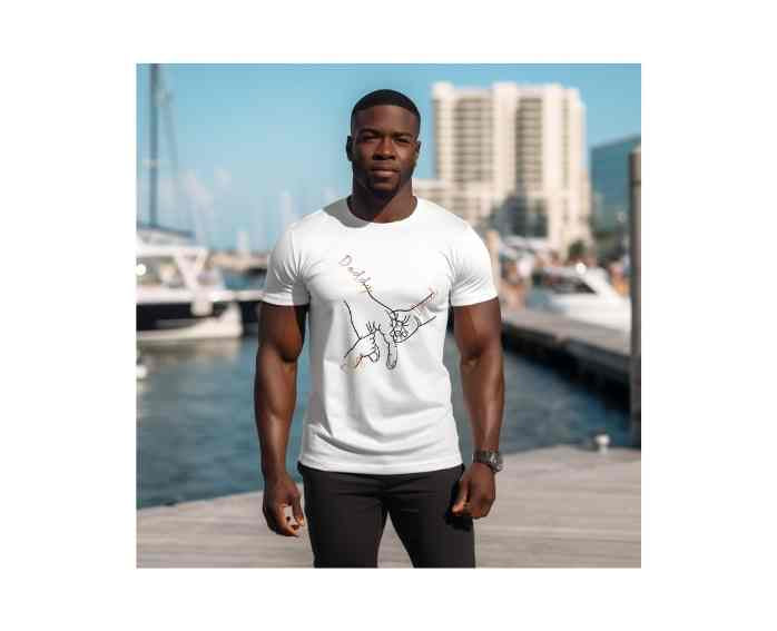 Daddy with kid's name Gildan 5.3 oz. T-Shirt Father's Day