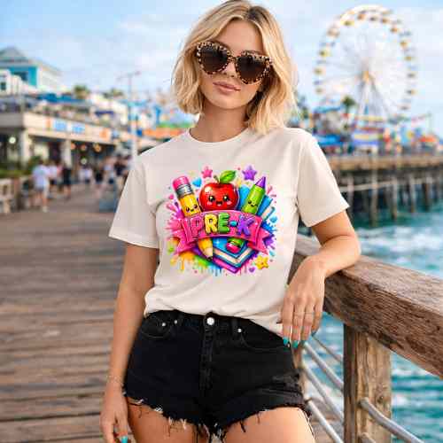 Fun Colorful Pre-K Gildan 5.3 oz. T-Shirt New Arrival