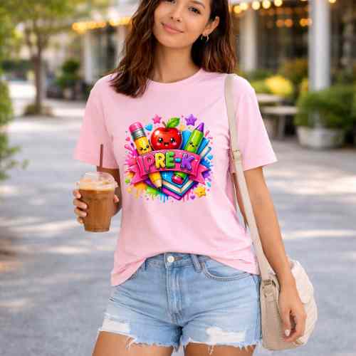Fun Colorful Pre-K Gildan 5.3 oz. T-Shirt New Arrival