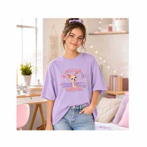 She Can She Will Watch Her Gildan 5.3 oz. T-Shirt