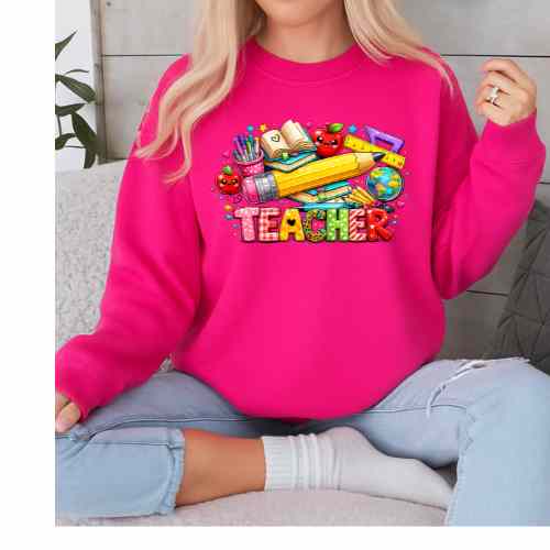 Teacher colorful Gildan 5.3 oz. T-Shirt New Arrivals