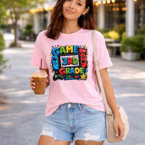 Game on 3rd Grade Gildan 5.3 oz. T-Shirt New Arrival