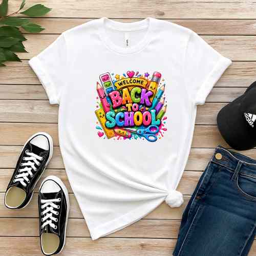 Fun Colorful Back to school Gildan 5.3 oz. T-Shirt New Arrival