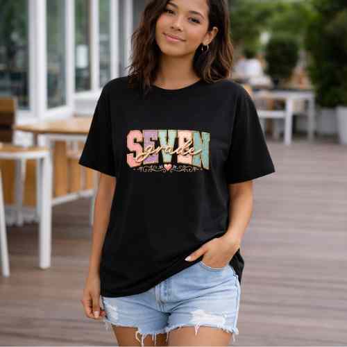 Seven Grade Elegante colorful Gildan 5.3 oz. T-Shirt New Arrival